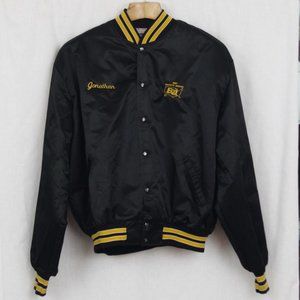 【80s】Vintage Birdie Black Varsity Jacket Vintage Birdie by Richard A. Leslie Dartmouth Green Corduroy